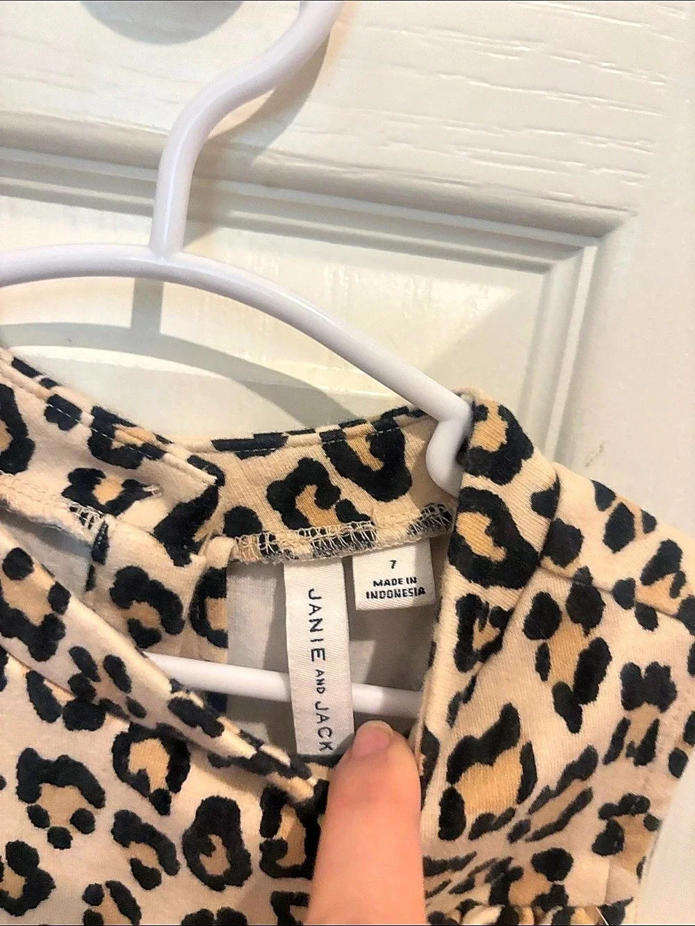 Janie and Jack Leopard Print Ruffle Mini Dress Like New